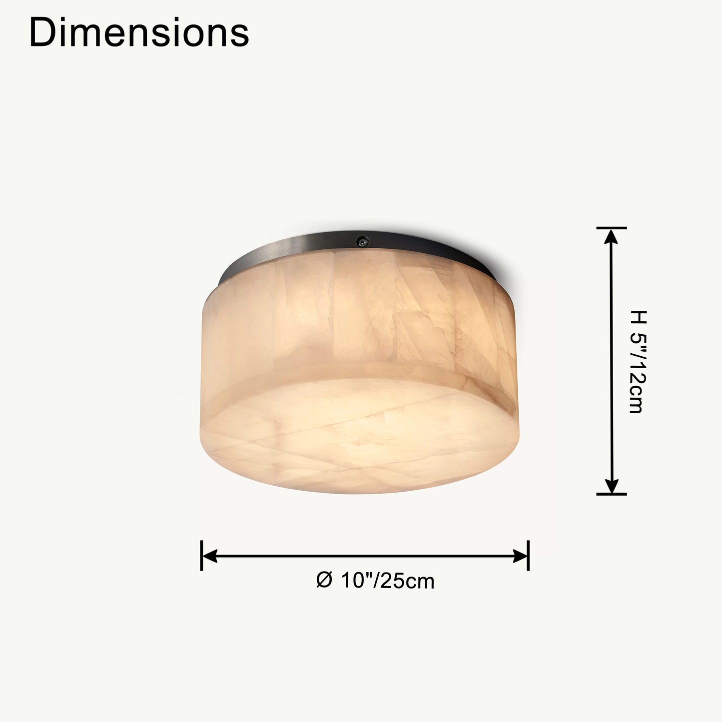 WOMO Drum Alabaster Flush Mount Ceiling Light-WM1143