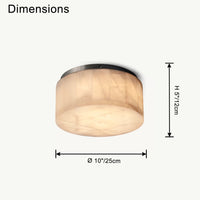 WOMO Drum Alabaster Flush Mount Ceiling Light-WM1143