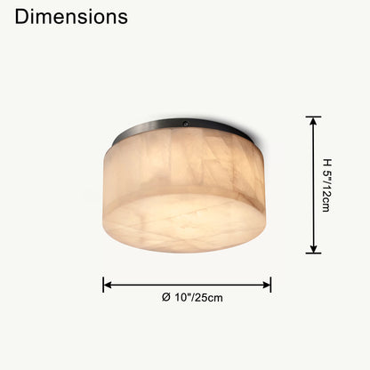 WOMO Drum Alabaster Flush Mount Ceiling Light-WM1143