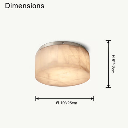 WOMO Drum Alabaster Flush Mount Ceiling Light-WM1143