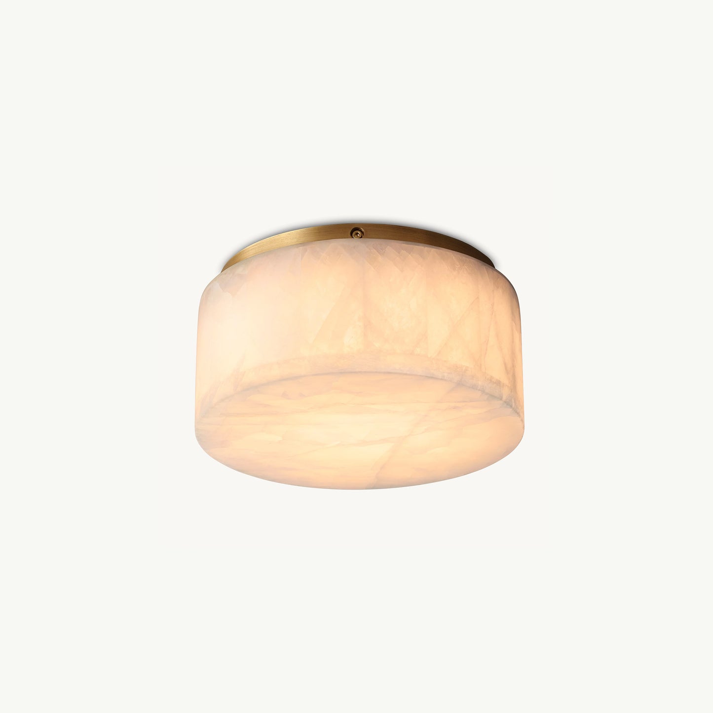 WOMO Drum Alabaster Flush Mount Ceiling Light-WM1143