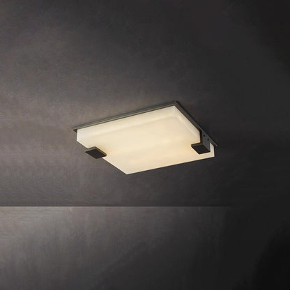 WOMO Square Alabaster Flush Mount Ceiling Light-WM1149