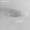 WOMO Square Crystal Flush Mount Ceiling Light-WM1130 thumbnail