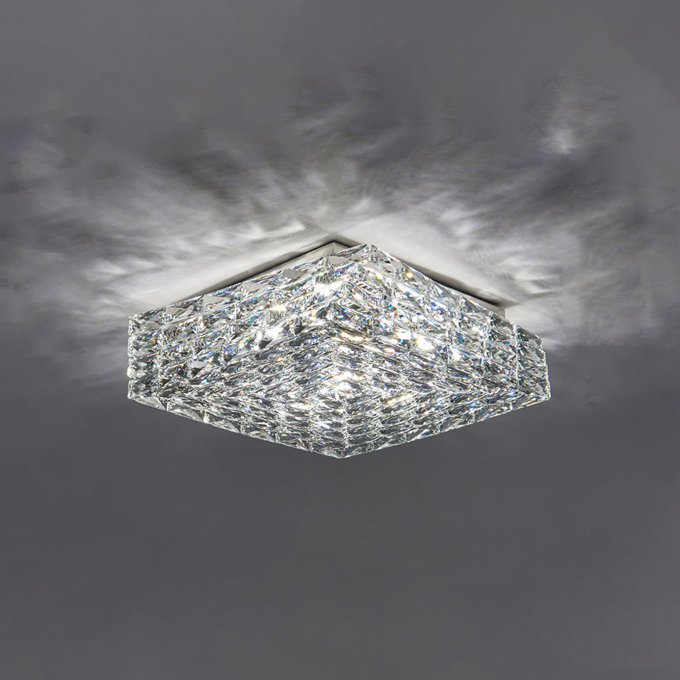 WOMO Square Crystal Flush Mount Ceiling Light-WM1130