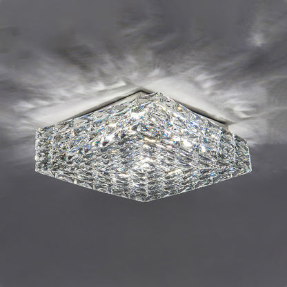 WOMO Square Crystal Flush Mount Ceiling Light-WM1130