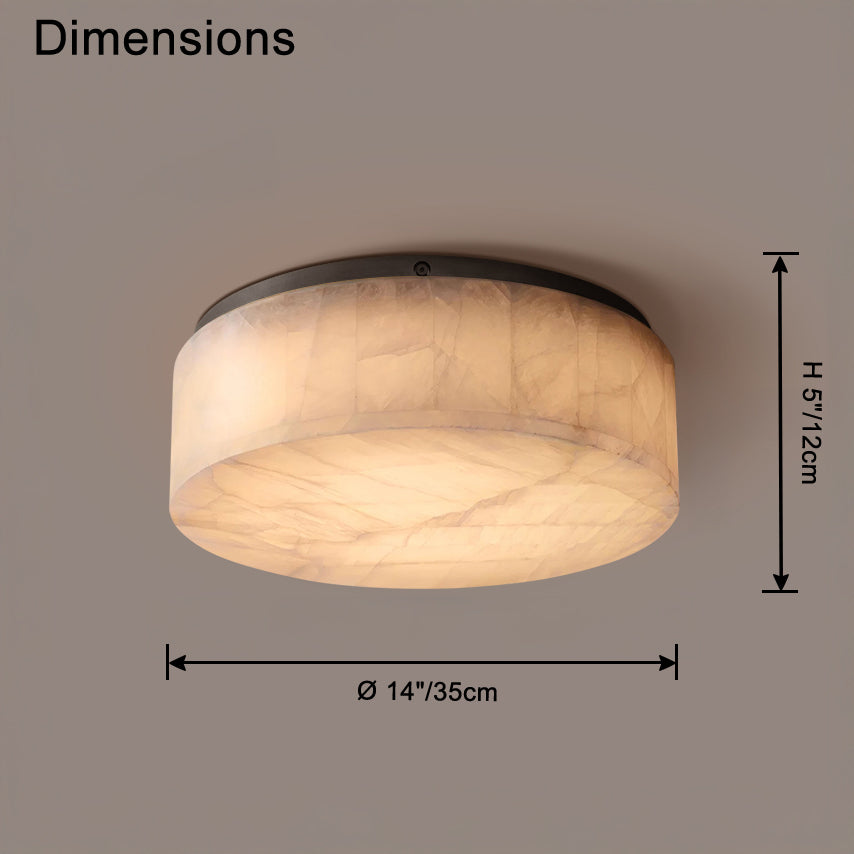 WOMO Drum Alabaster Flush Mount Ceiling Light-WM1143