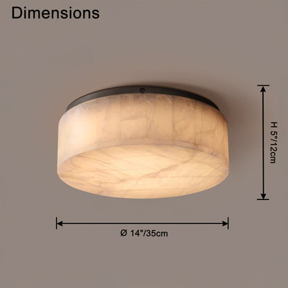 WOMO Drum Alabaster Flush Mount Ceiling Light-WM1143