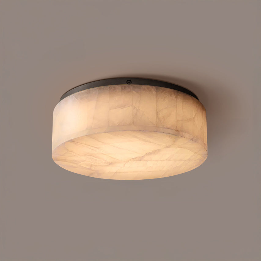 WOMO Drum Alabaster Flush Mount Ceiling Light-WM1143