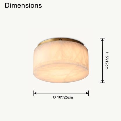 WOMO Drum Alabaster Flush Mount Ceiling Light-WM1143