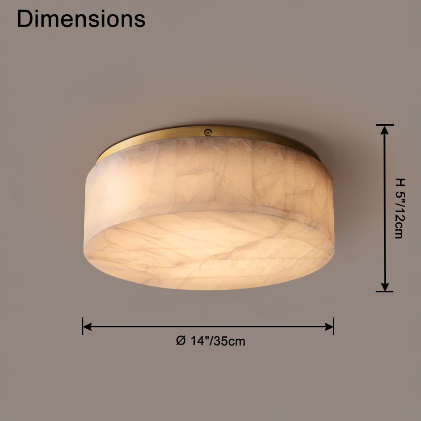 WOMO Drum Alabaster Flush Mount Ceiling Light-WM1143