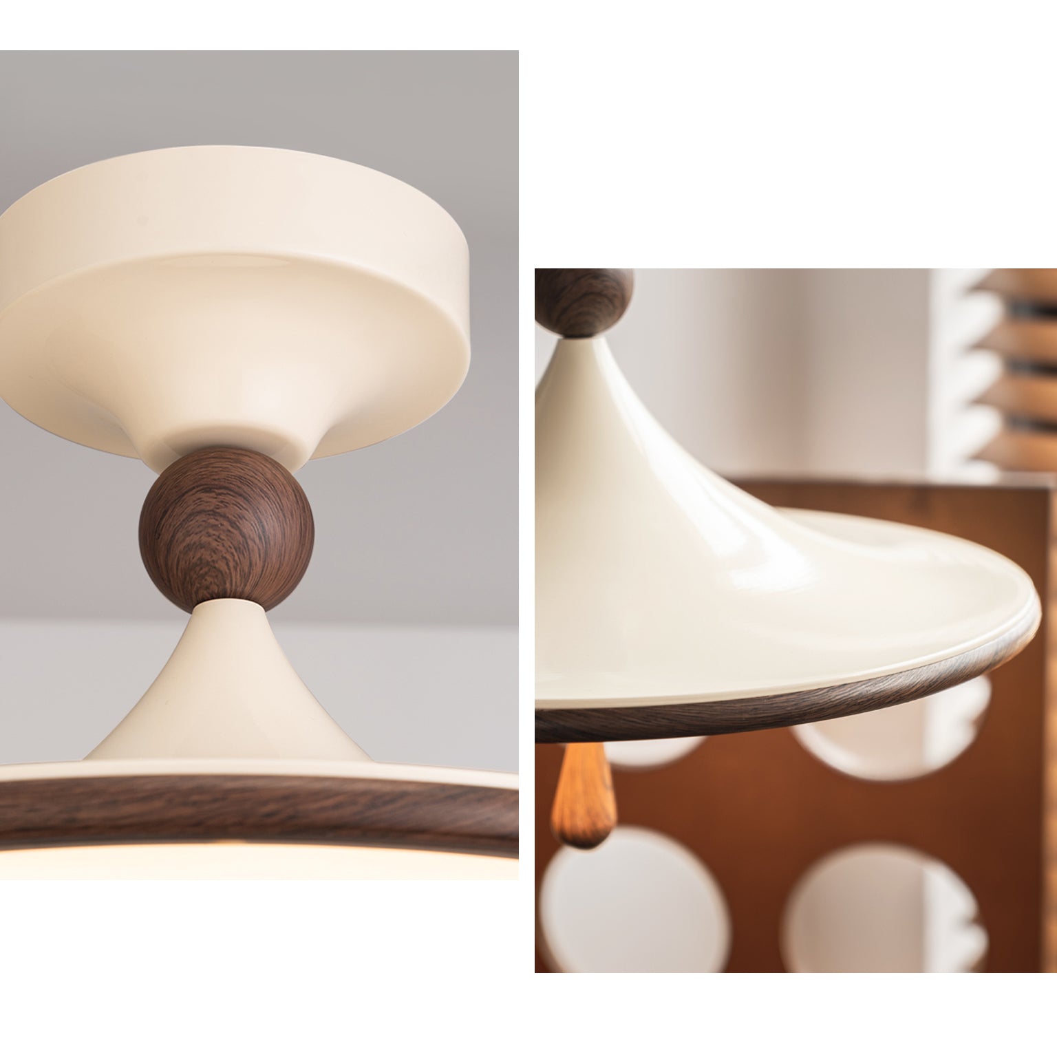 WOMO Wind Chime Disc Semi Flush Ceiling Light-WM1159