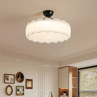 WOMO Textured Round Semi Flush Ceiling Light-WM1161