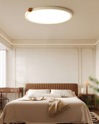 WOMO Beige Flat Round Flush Mount Ceiling Light-WM1162
