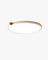 WOMO Beige Flat Round Flush Mount Ceiling Light-WM1162