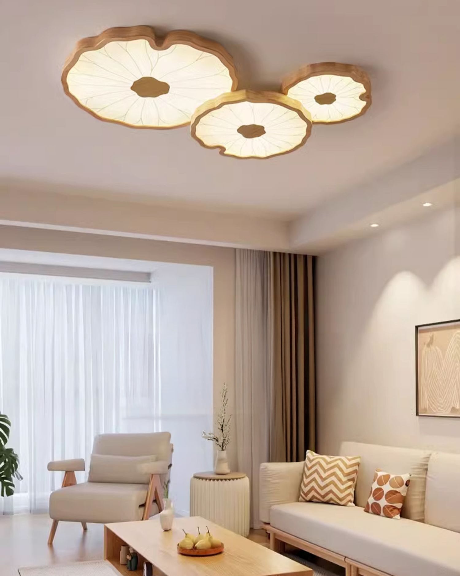 WOMO Lotus Leaf Flush Mount Ceiling Light-WM1168