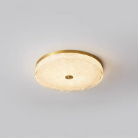 WOMO Textured Glass Round Flush Mount Ceiling Light-WM1177