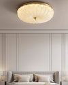 WOMO Textured Glass Scalloped Flush Mount Ceiling Light-WM1178 thumbnail