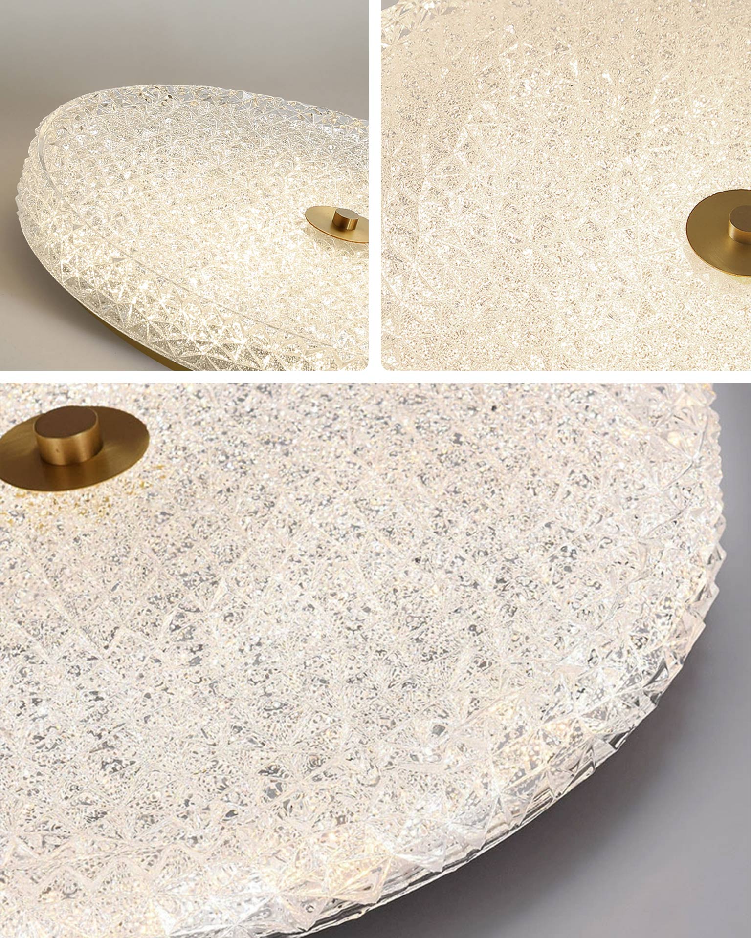 WOMO Textured Glass Round Ceiling Light-WM1179