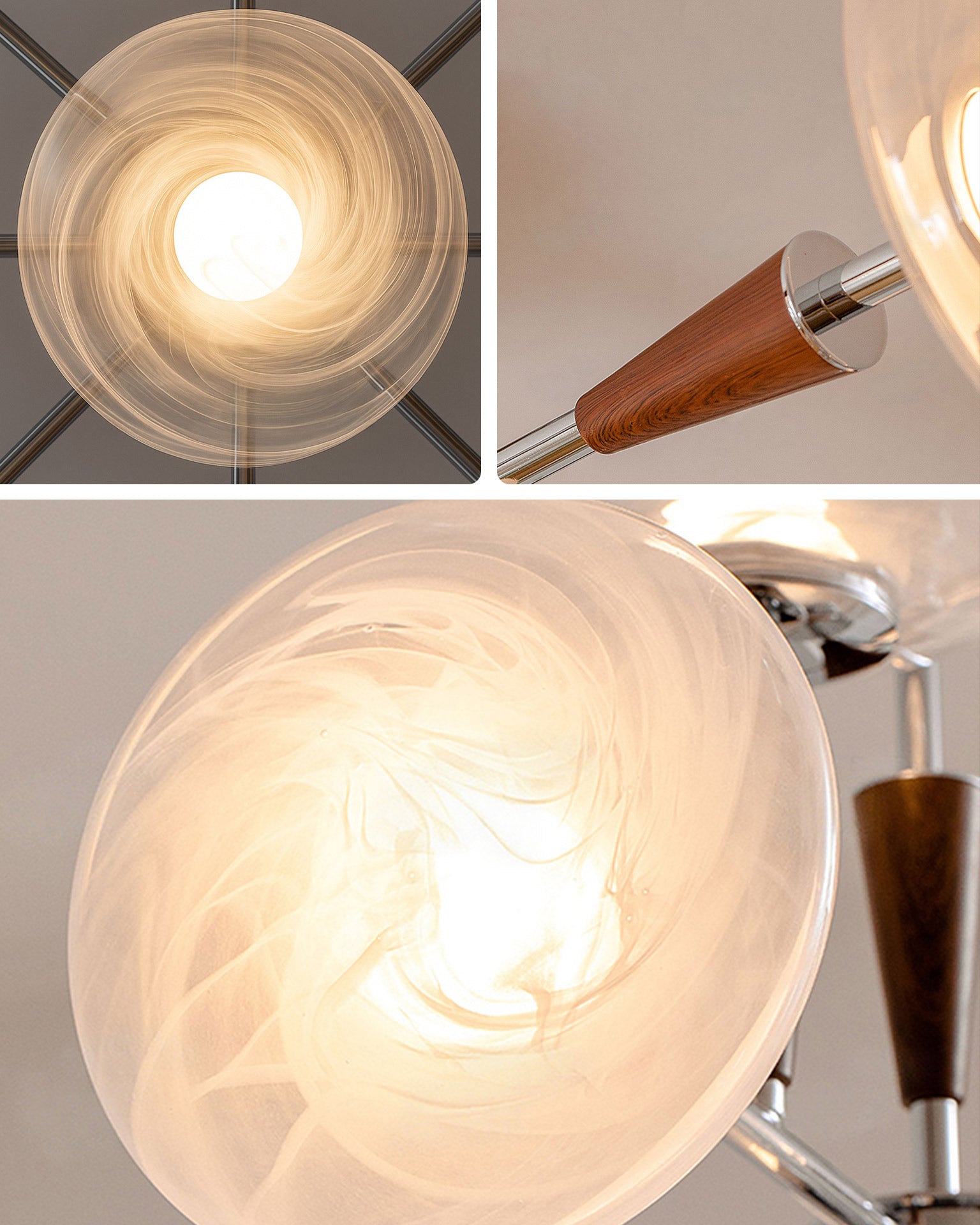 WOMO Sputnik Glass Ceiling Light-WM1181