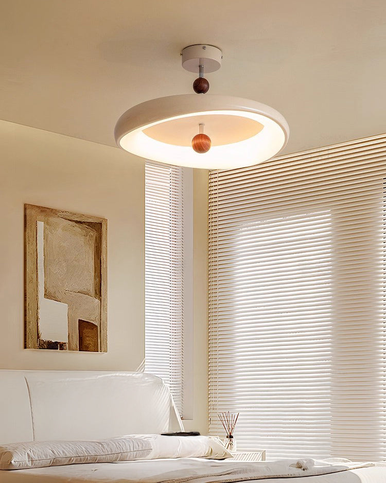 WOMO Round White Semi Flush Mount Ceiling Light-WM1188