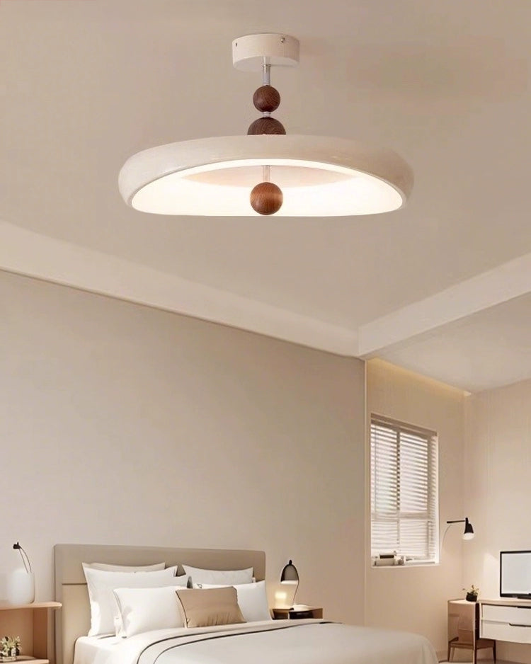 WOMO Round White Semi Flush Mount Ceiling Light-WM1188