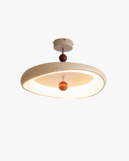 WOMO Round White Semi Flush Mount Ceiling Light-WM1188