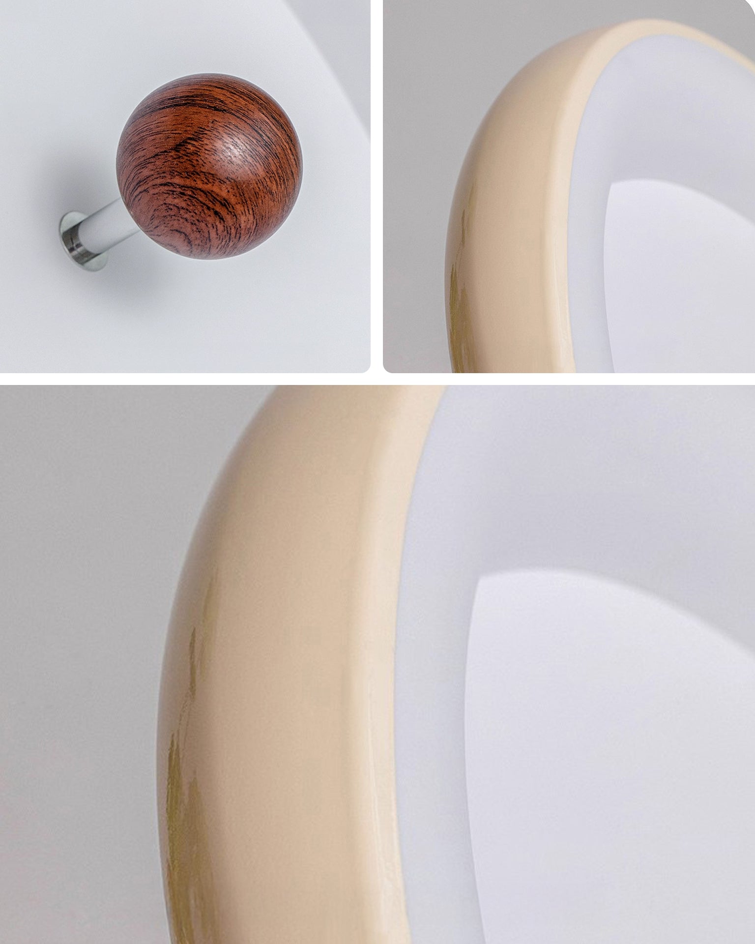 WOMO Round White Semi Flush Mount Ceiling Light-WM1188
