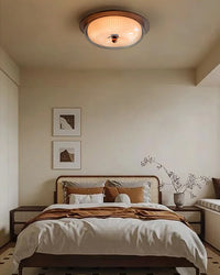 WOMO Round Glass Flush Mount Ceiling Light-WM1189