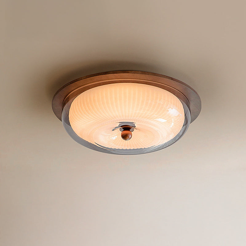 WOMO Round Glass Flush Mount Ceiling Light-WM1189