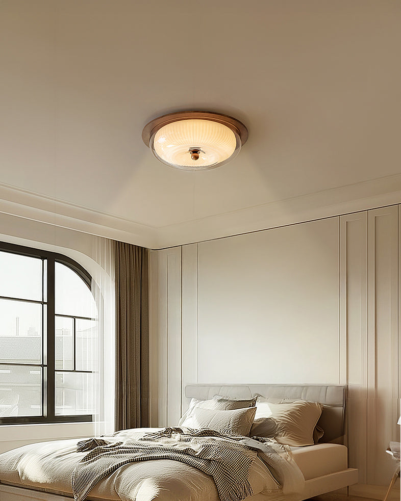 WOMO Round Glass Flush Mount Ceiling Light-WM1189