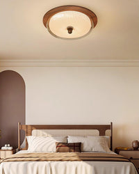 WOMO Round Glass Flush Mount Ceiling Light-WM1189
