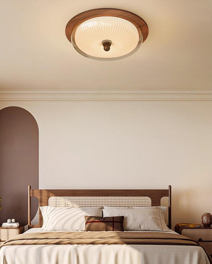 WOMO Round Glass Flush Mount Ceiling Light-WM1189