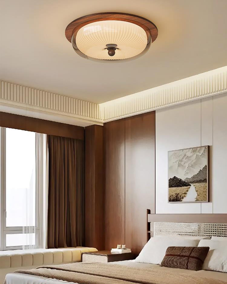WOMO Round Glass Flush Mount Ceiling Light-WM1189