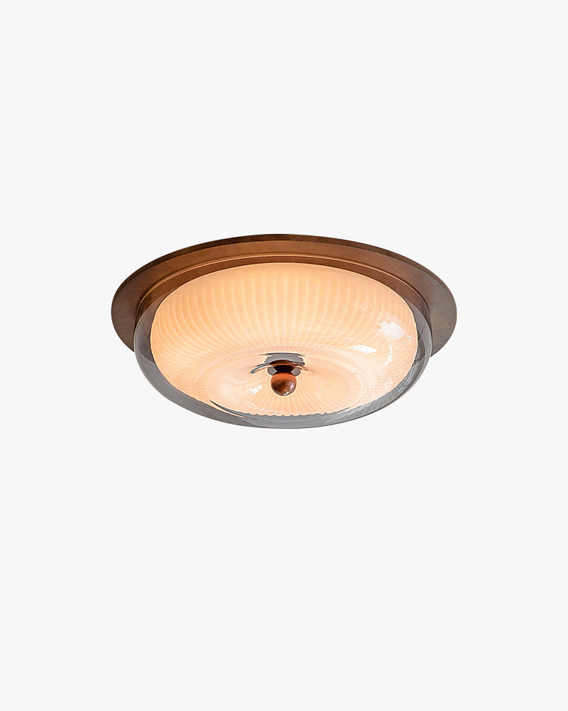 WOMO Round Glass Flush Mount Ceiling Light-WM1189