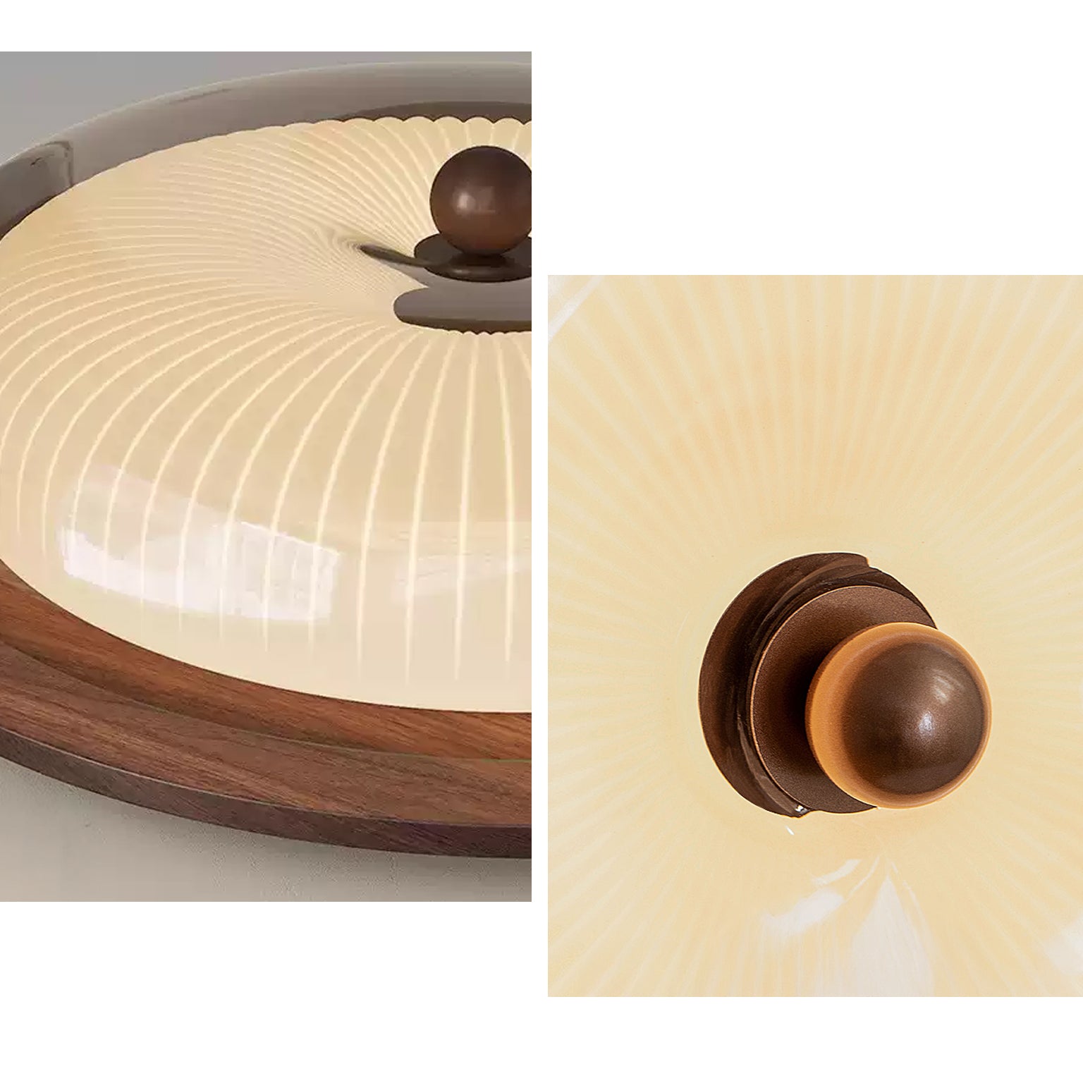 WOMO Round Glass Flush Mount Ceiling Light-WM1189