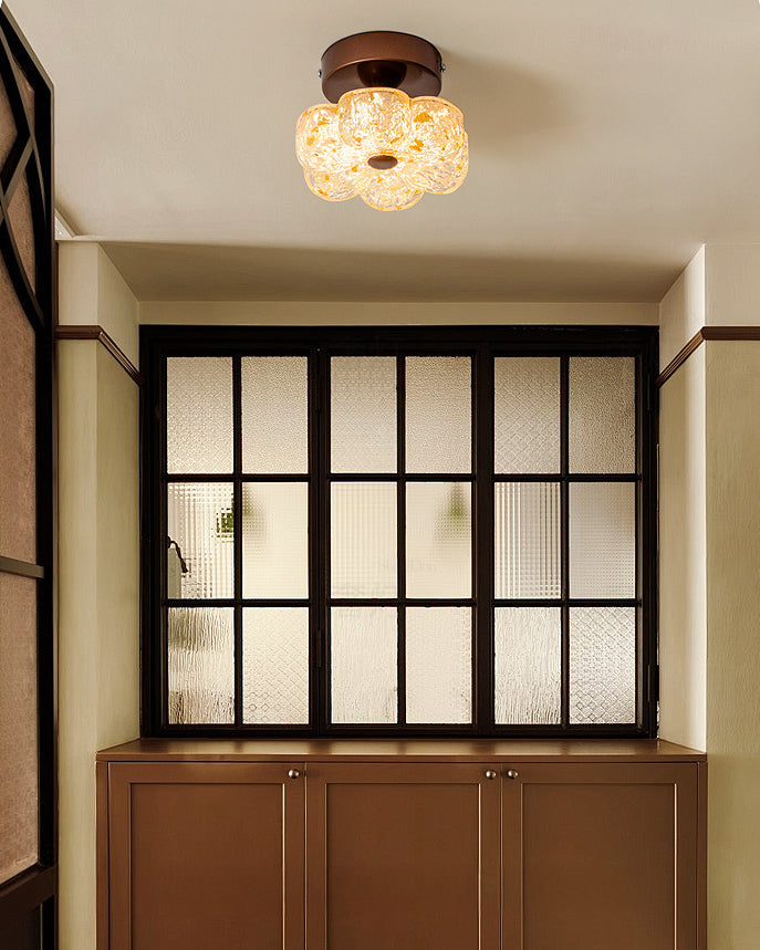 WOMO Flower Hallway Semi Flush Mount Ceiling Light-WM1196