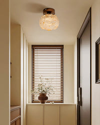 WOMO Flower Hallway Semi Flush Mount Ceiling Light-WM1196