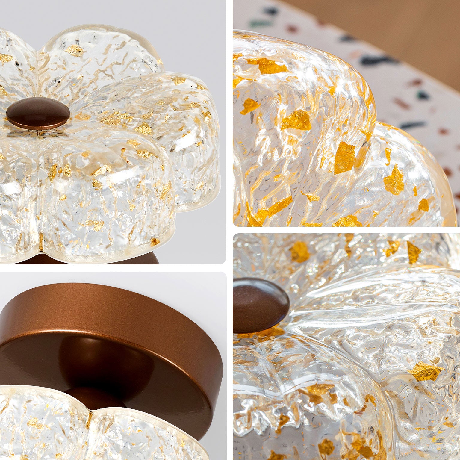 WOMO Flower Hallway Semi Flush Mount Ceiling Light-WM1196