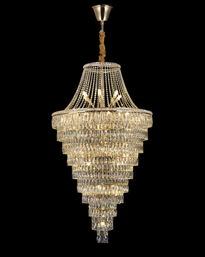 WOMO Oversized Gold Crystal Chandelier-WM2379