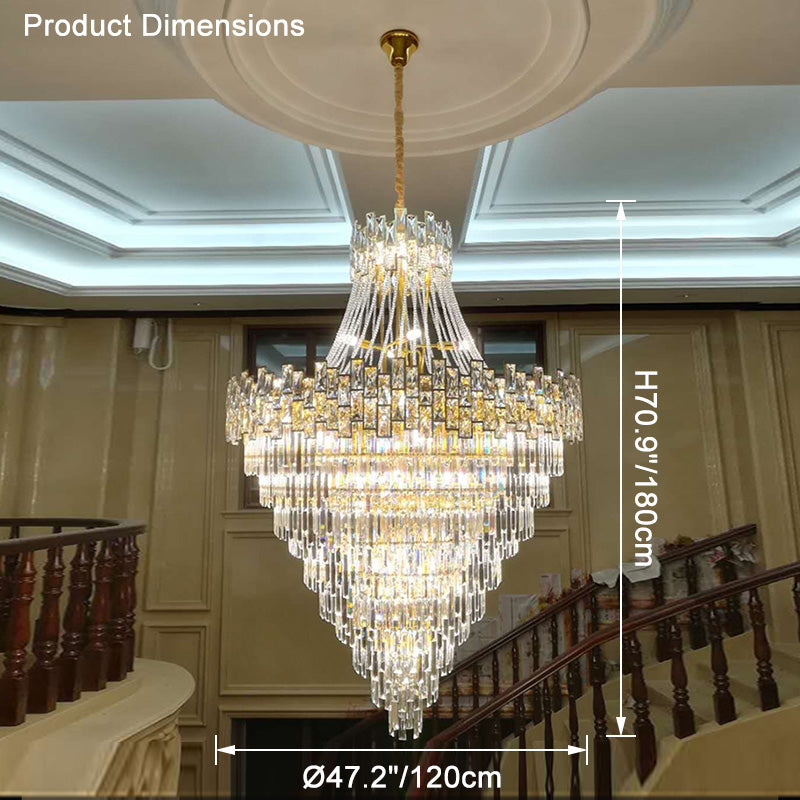 WOMO Massive Tiered Crystal Chandelier-WM2380