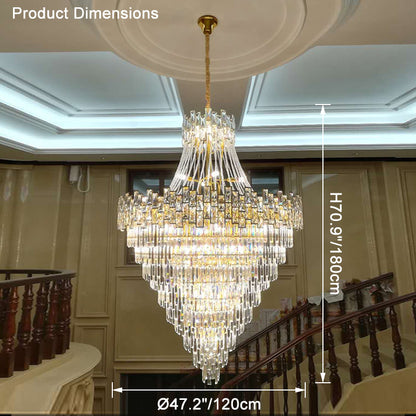 WOMO Massive Tiered Crystal Chandelier-WM2380