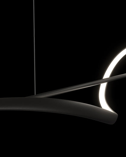 WOMO Black Spiral Led Pendant Light-WM2299