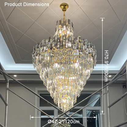 WOMO Massive Tiered Crystal Chandelier-WM2380