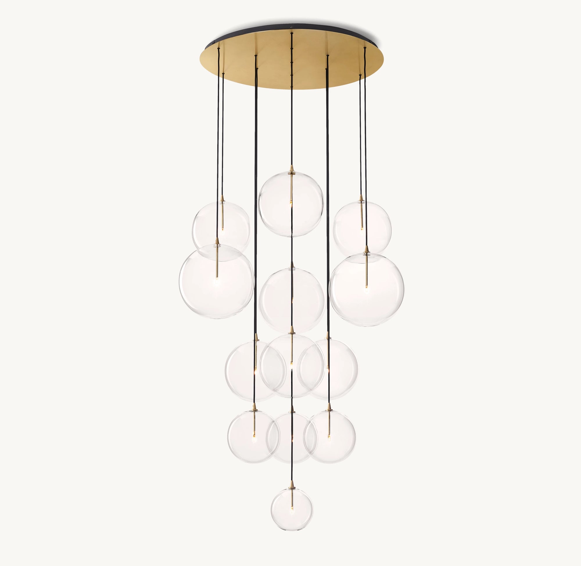 WOMO Blown Glass Globe Cluster Chandelier - Mobile