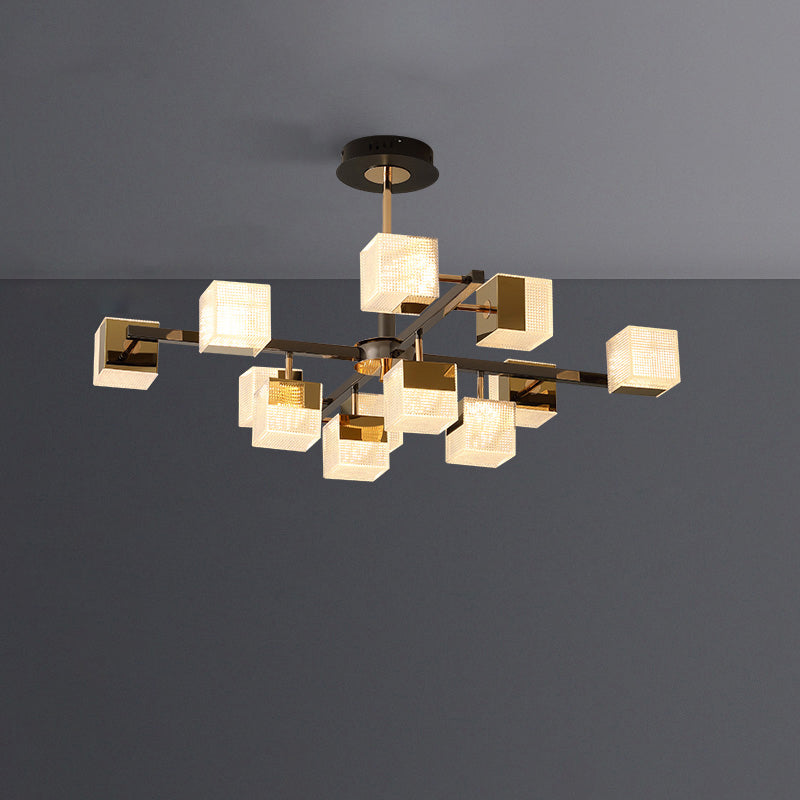 WOMO Prismatic Cube Gold Chandelier-WM2211