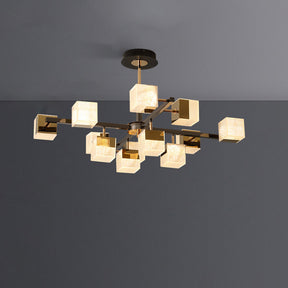 WOMO Cubes Gold Chandelier-WM2211