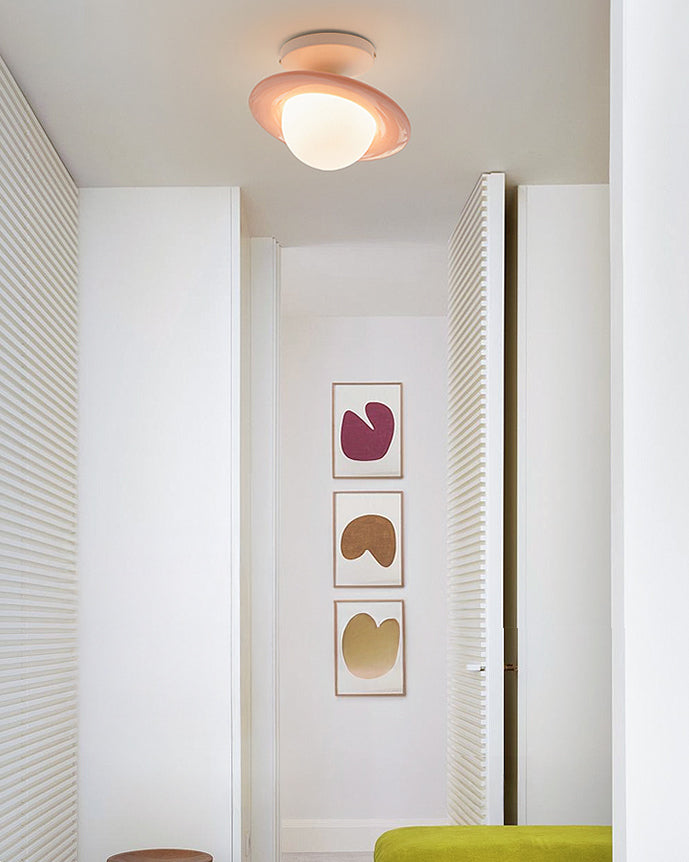 WOMO Colorful Globe Semi Flush Mount Ceiling Light-WM1205
