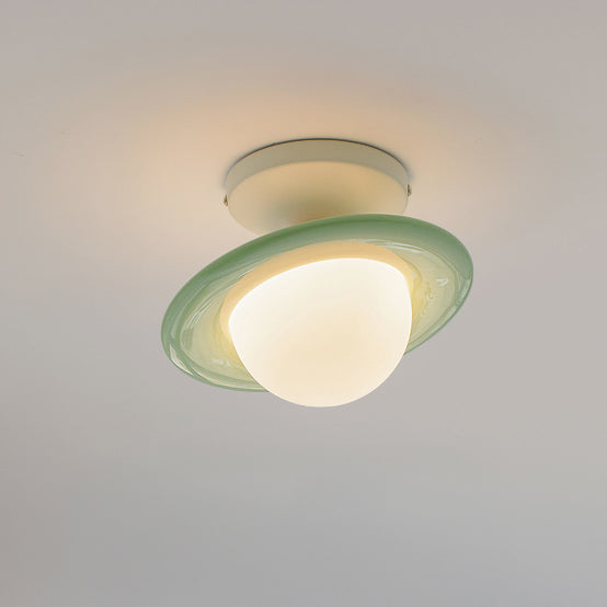 WOMO Colorful Globe Semi Flush Mount Ceiling Light-WM1205