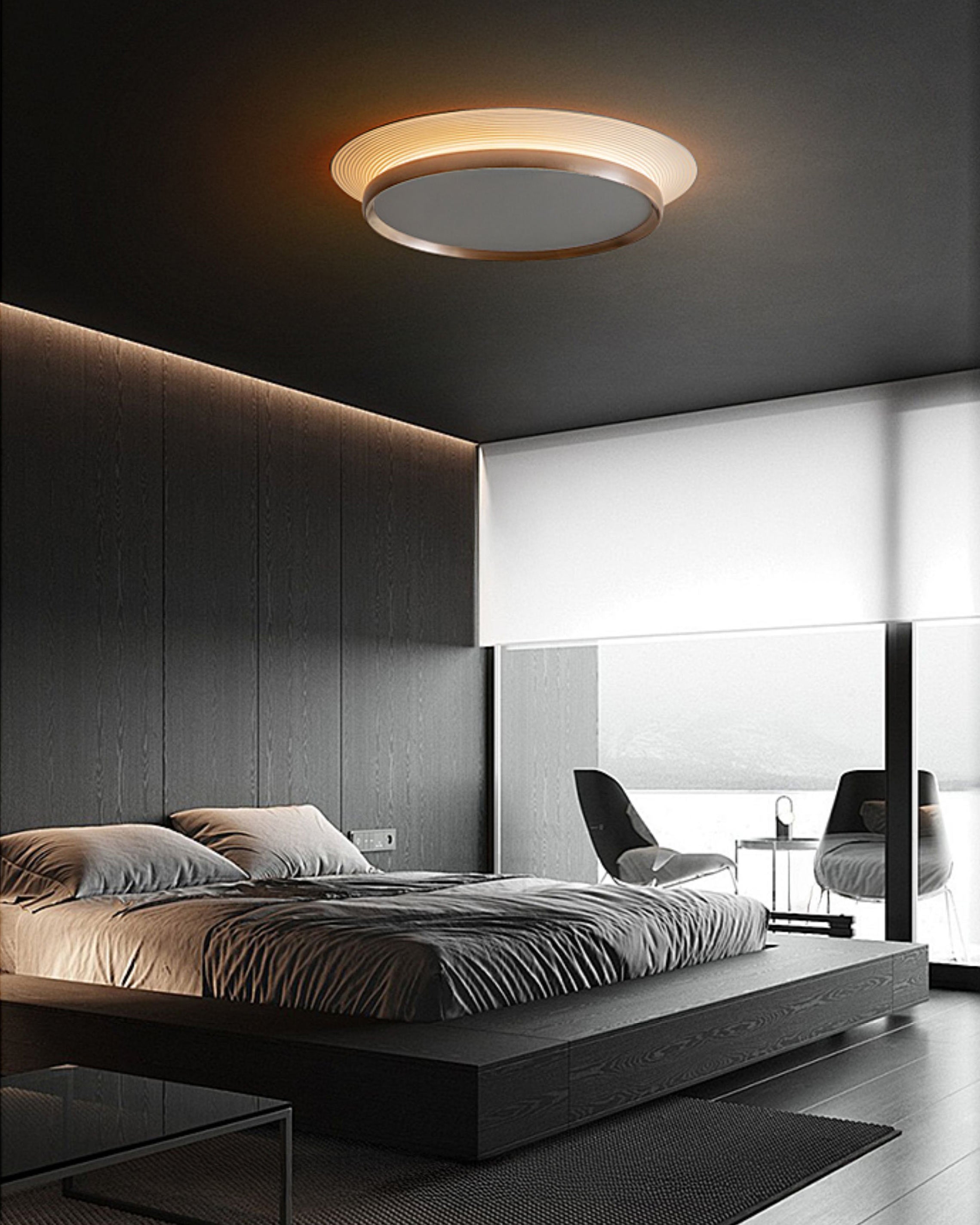 WOMO Round Flat Flush Mount Ceiling Light-WM1209