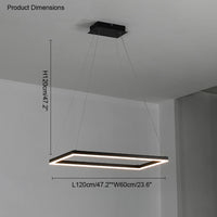 WOMO Tiered Rectangular LED Chandelier-WM2120